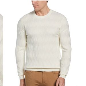 NEW PERRY ELLIS TECH KNIT STITCH CREW NECK SWEATER SIZE: XL